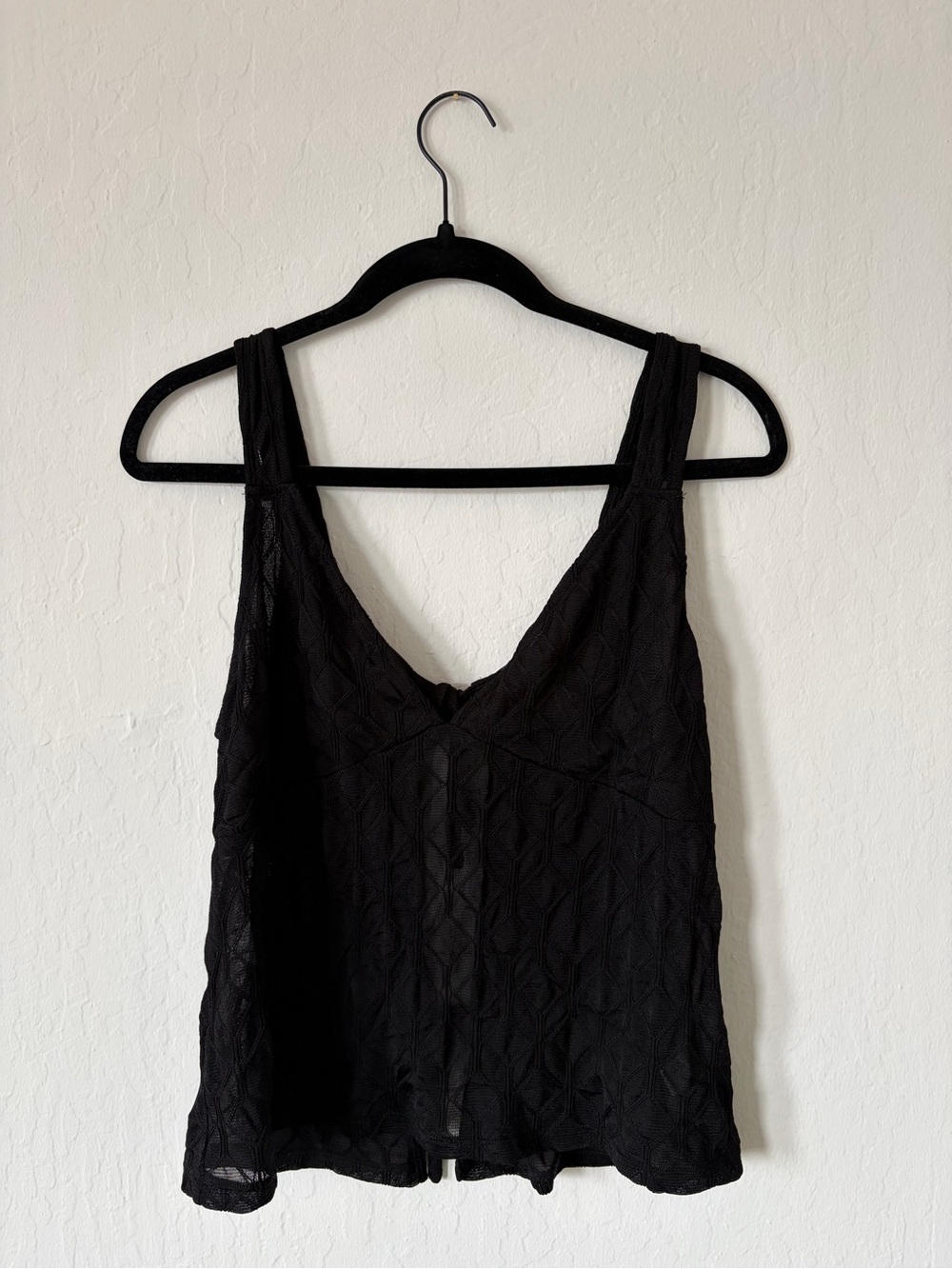 Find Me Now / Second Skin Diamond Mesh Cami (Tie Front, Reversible)